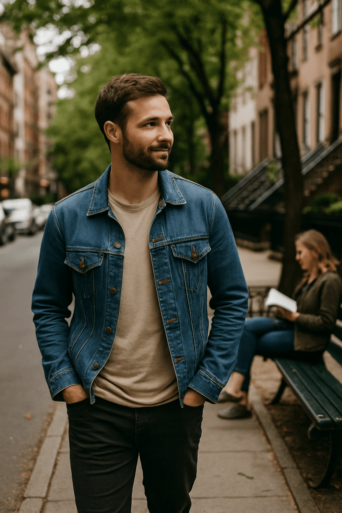 “Confident man in NYC working with a dating coach”